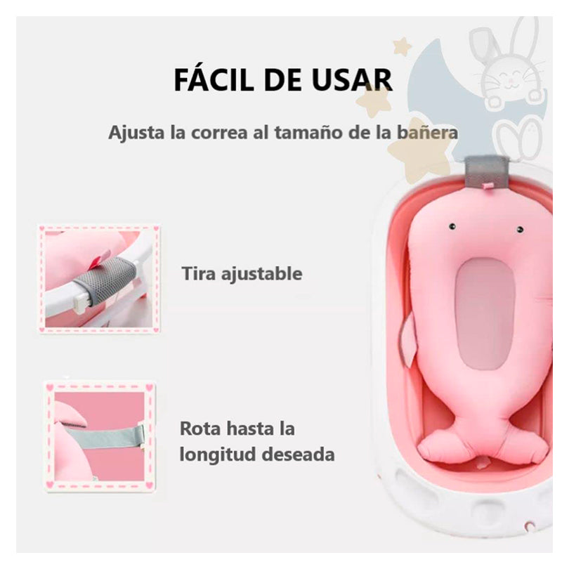 Tina Sapito Bañera Bebé Plegable + Cojín Reforzado