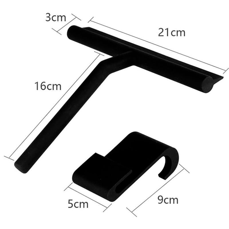 Plumilla Limpia Vidrios Multifuncional + Soporte Para Colgar Negro
