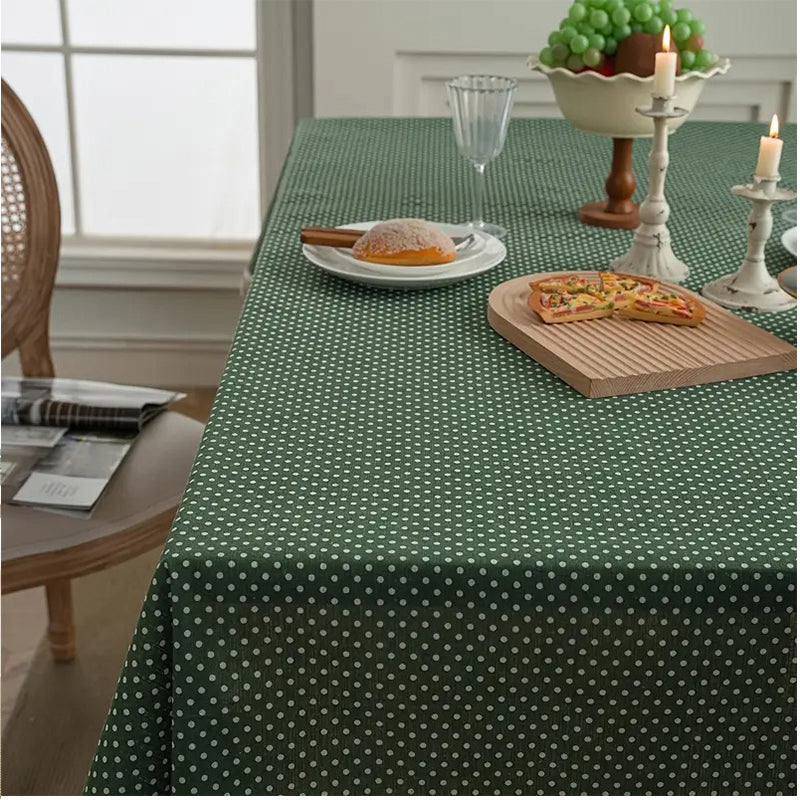 Mantel Rectangular Mantel De Mesa Borla Algodón 120x160cm Verde Con Lineas