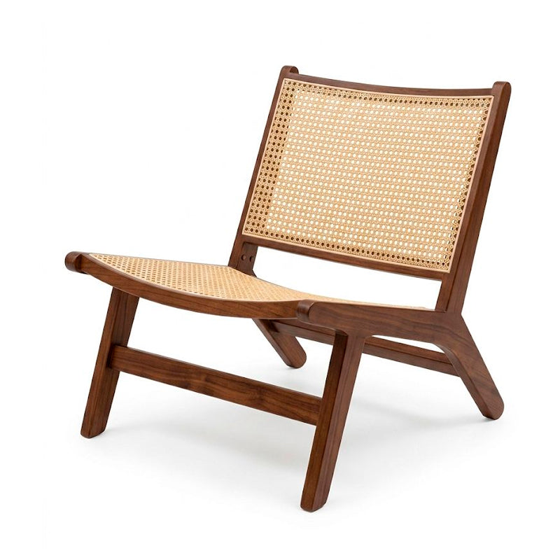 Silla Auxiliar Sin Brazos WakesHome Madera y Ratán Perfil Bajo
