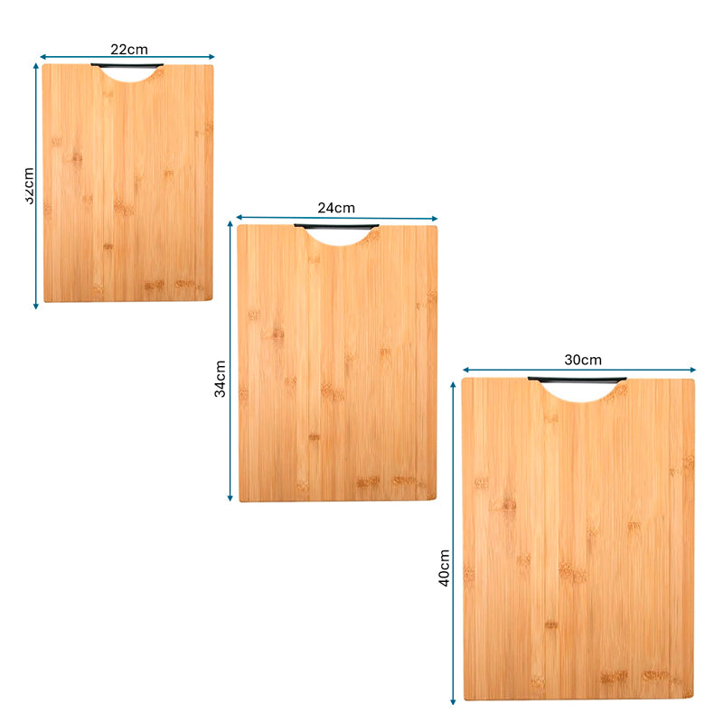 Tabla de Cortar de Madera para Cocina con Mango Antideslizante