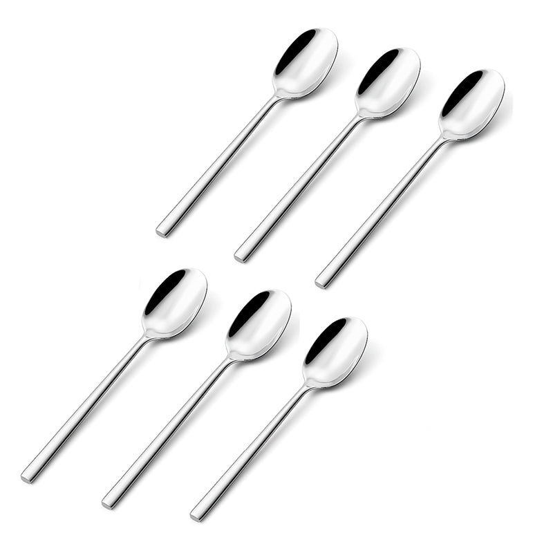 Set De Cubiertos De Lujo 6 Piezas Cuchilleria Plateado Tenedor Cuchara