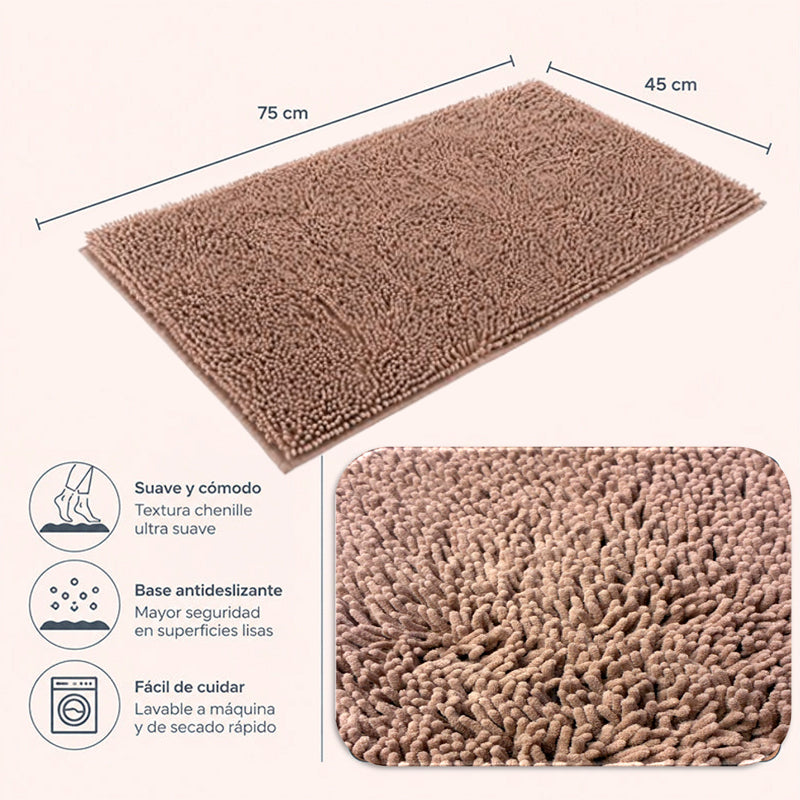 Tapete Alfombrilla De Baño Super Absorbente Piso Tina Ducha
