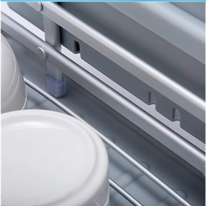 Secador De Platos Para Cocina Escurridor Loza Acero Premium Plateado