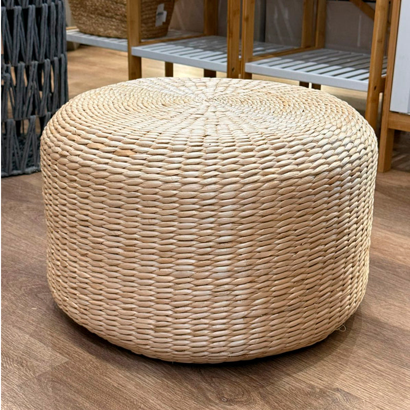 Puff de Rattan Fibra Natural 43x27cm Crudo