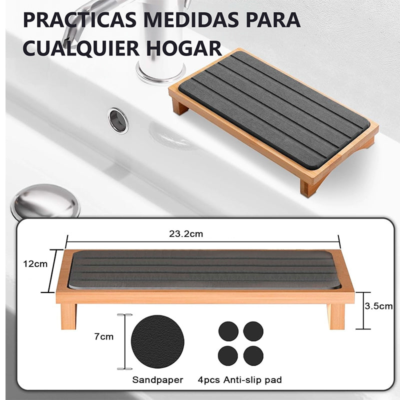 Escurridor De Cocina Bandeja De Secado Absorbente Para Baño Gris Oscuro