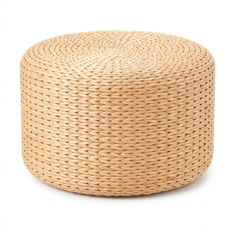 Puff de Rattan Fibra Natural 43x27cm Crudo