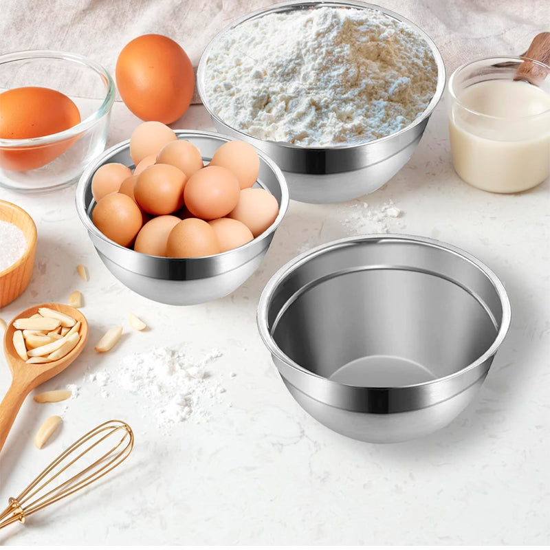 Tazones Bowls Cuencos Acero Inoxidable Reposteria Pocillo Fuente Wakeshome