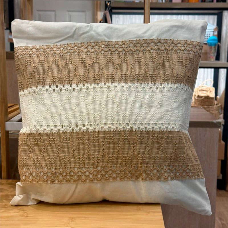 Funda de Cojín Boho Tejida Funda Almohadon Sofa 45x45cm