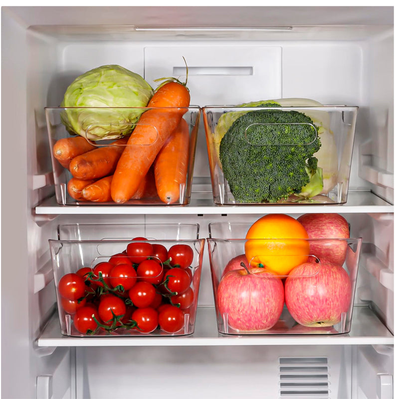 Contenedores de Almacenamiento de Plástico Transparente Organizadores de Despensa y Refrigerador