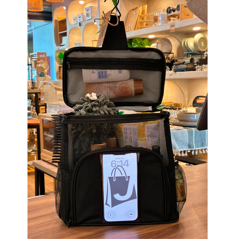 Bolso De Ducha Organizador De Articulos Personales Gimnasio Negro