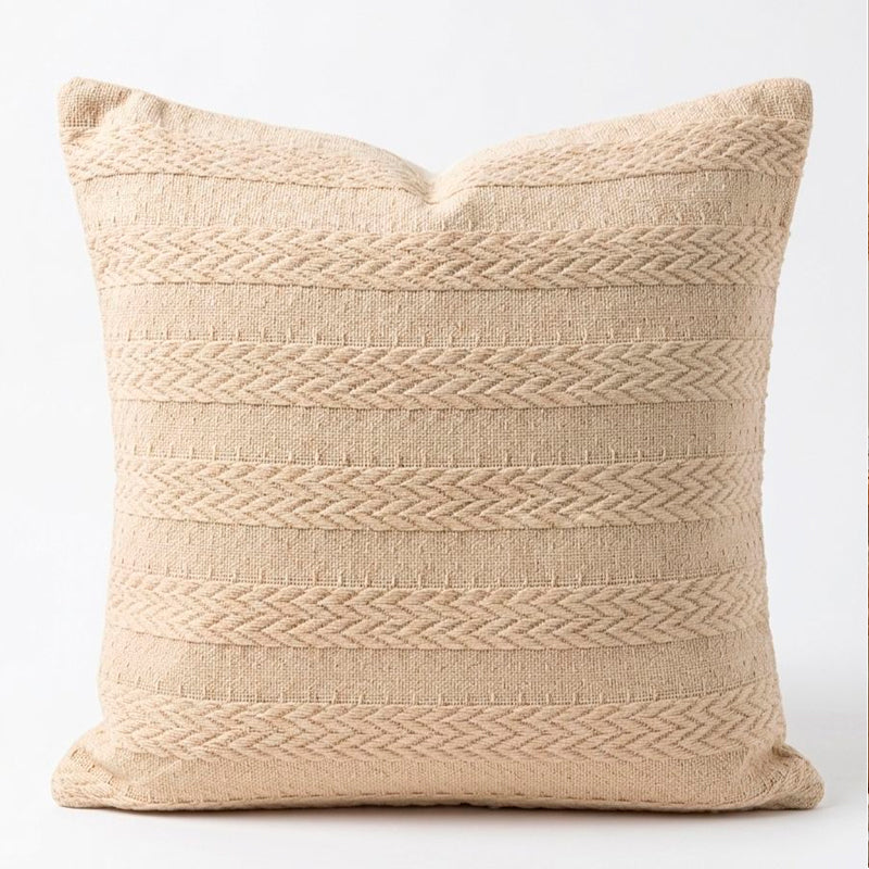 Funda de Cojín Boho Tejida Funda Almohadon Sofa Diseño Linea 45x45cm