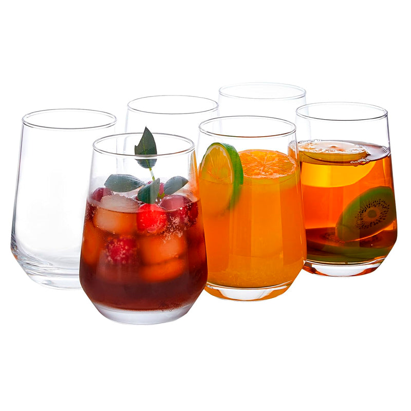 Set De 6 Vasos Altos Para Whisky Manhattan Vaso De Vidrio Transparente