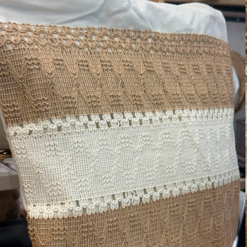 Funda de Cojín Boho Tejida Funda Almohadon Sofa 45x45cm