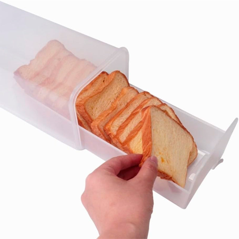 Recipiente Hermetico con Bandeja dispensador para Pan Sándwich