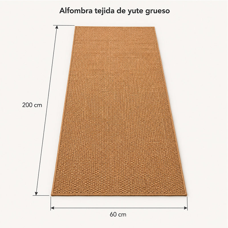 Alfombra Estilo Yute Tejida Para Living Resistente Mascotas