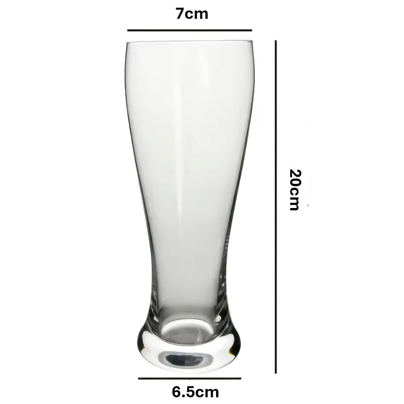 Set De 6 Vaso Cervecero De Vidrio Color Transparente 430ml