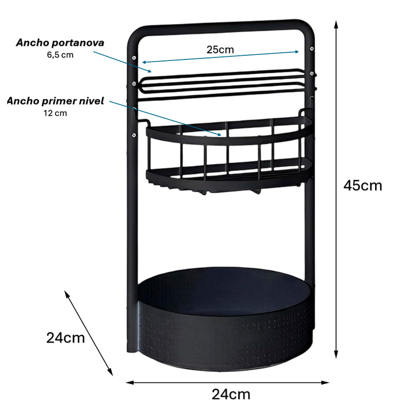 Organizador Giratorio 360° Estante de Cocina para Especias con Portanova