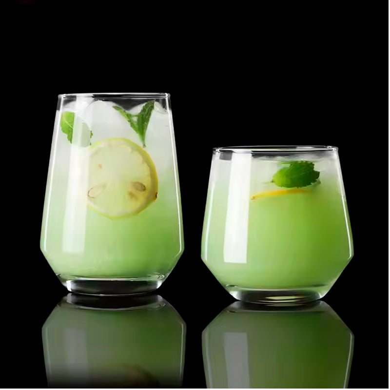 Set De 6 Vasos Altos Para Whisky Manhattan Vaso De Vidrio Transparente