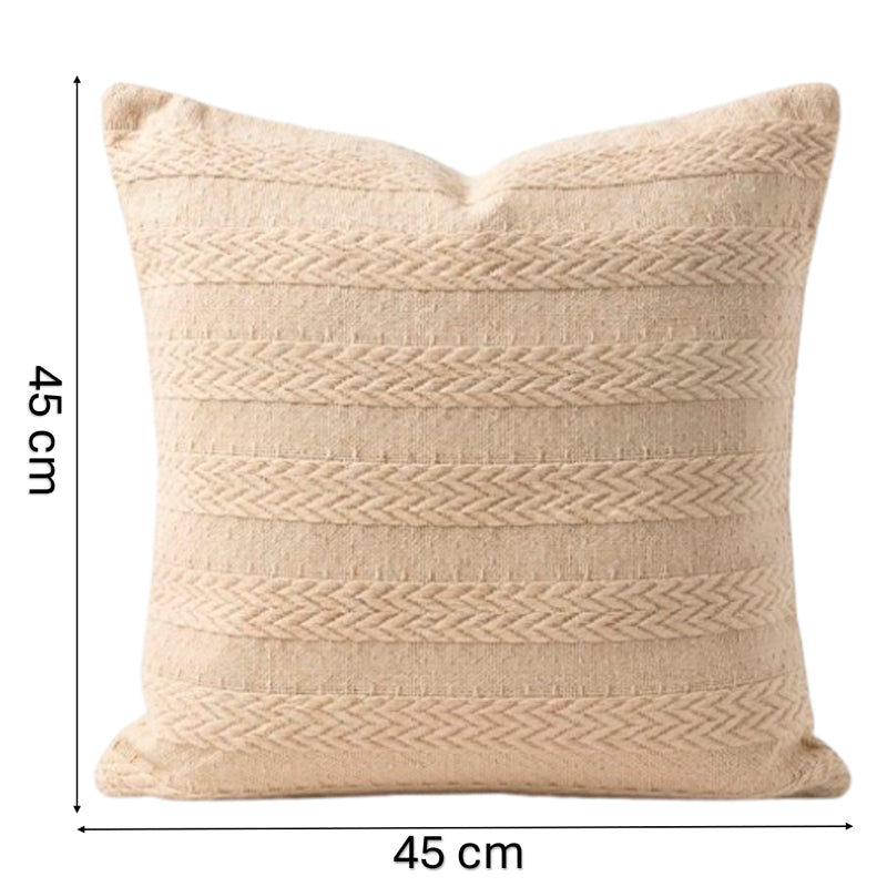 Funda de Cojín Boho Tejida Funda Almohadon Sofa Diseño Linea 45x45cm