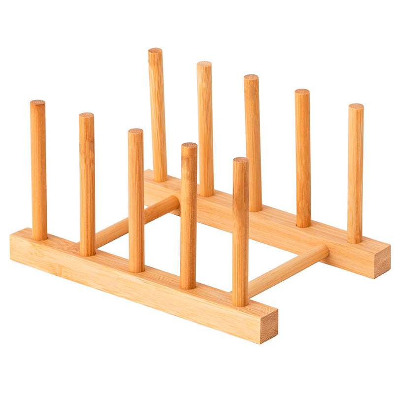 Soporte Para Platos Y Tapas De Madera Organizador De Cocina