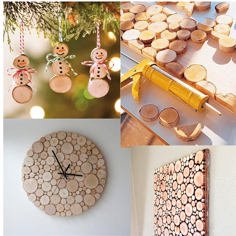 Mini trozos de Arbol de Pino Redondos Ecológicos para Adornos de Arte y Manualidades