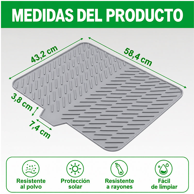 Tapete De Silicona Para Secar Platos Para Encimera De Cocina