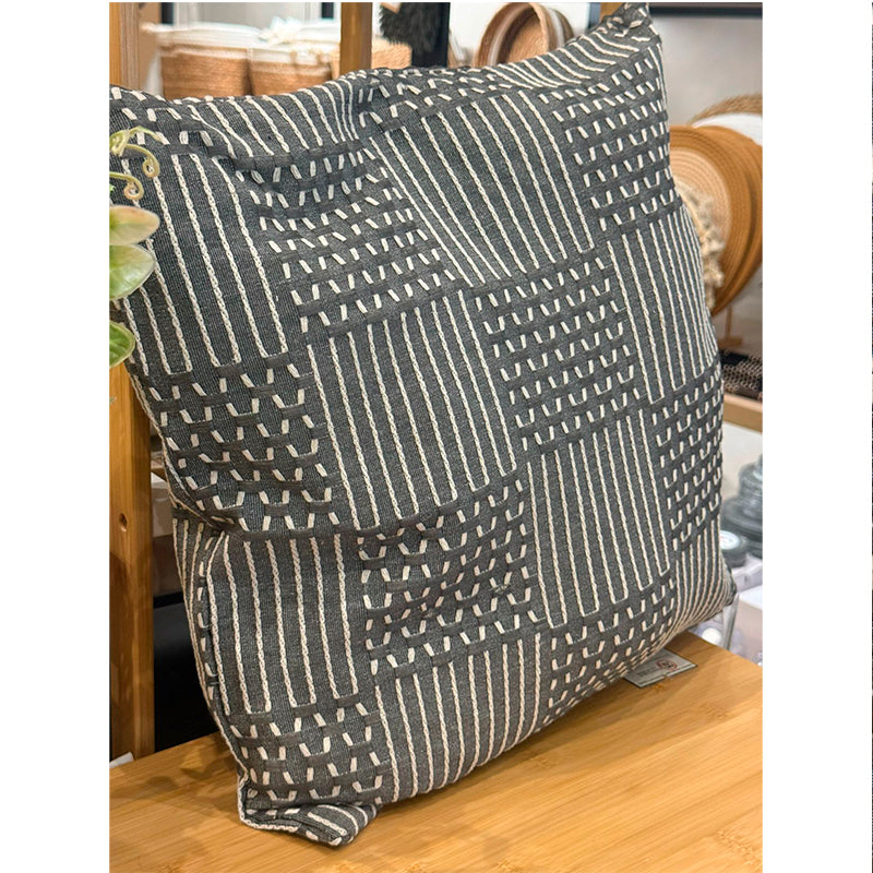 Funda De Cojin Boho Tejida Funda De Almohada De Sofa 45x45cm Gris