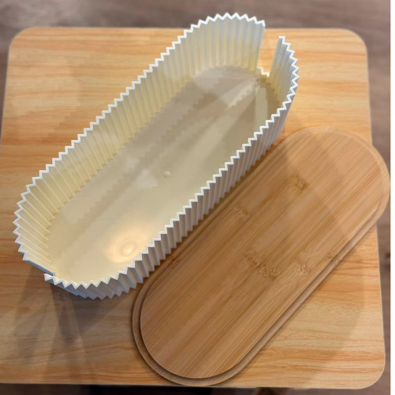 Caja Organizadora De Almacenamiento De Cables Soporte Con Tapa de Bambu