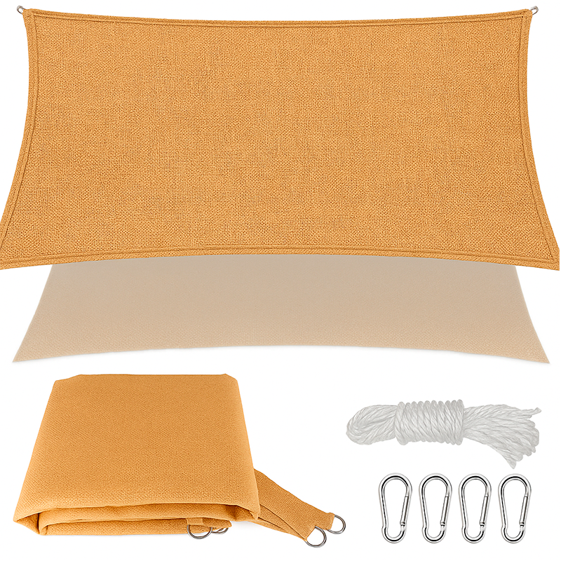 Toldo de Lona Cuadrada Vela para Sombra Parasol Rectangular Permeable