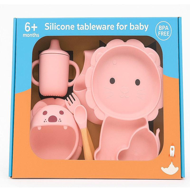 Set De Alimentación Silicona Dividida Con Ventosa Bebés 6pcs