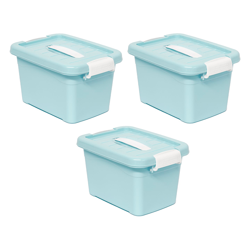 3 Cajas Organizadoras Plasticas Canasto Multiusos Wakeshome