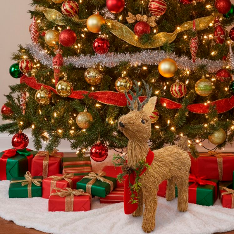 Adorno De Navidad Muñeco Reno Con Piñas Decoracion Navideña Reno