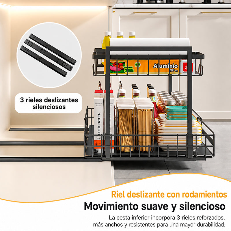Rack Cocina Debajo Del Fregadero Organizador Expandible 2 Niveles