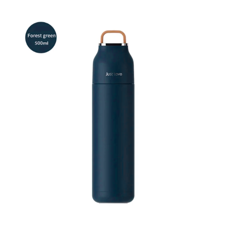 Botella de agua 500ml Termo Portátil Acero Inoxidable Cooler
