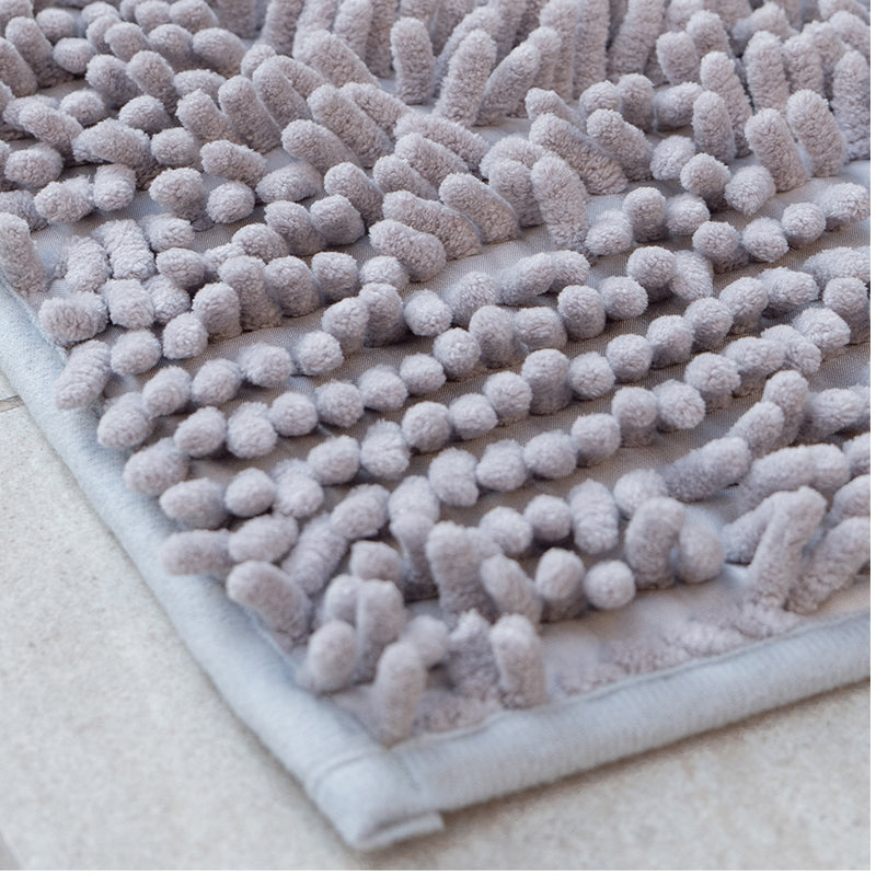 Tapete Alfombrilla De Baño Super Absorbente Piso Tina Ducha Gris Oscuro
