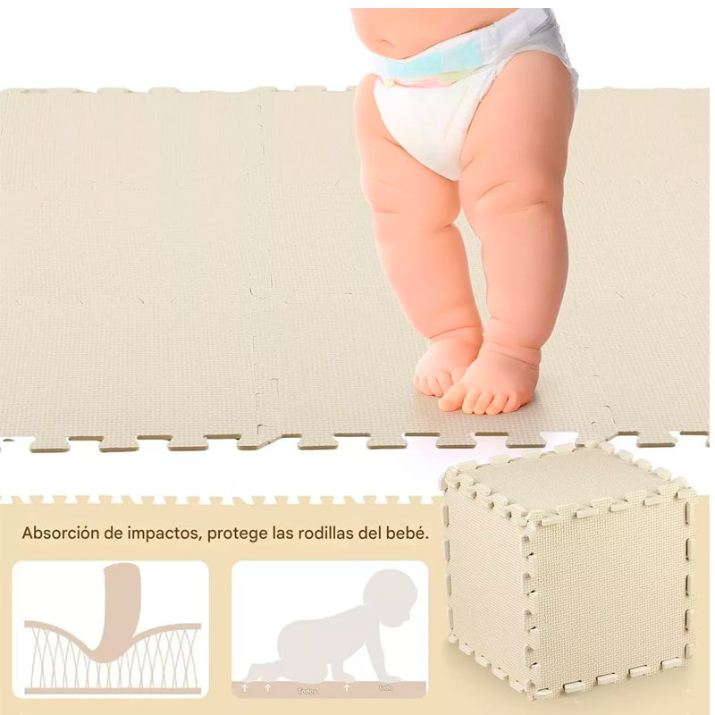 Pack De 4 Alfombras Piso Puzzle Goma Eva Antigolpes 60x60cm