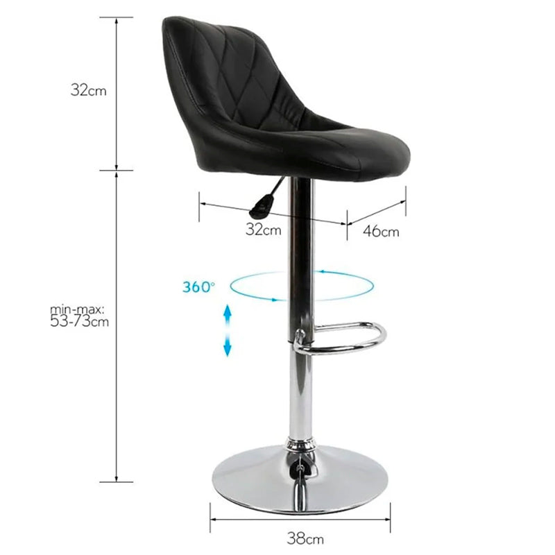 Taburete Casa Mayo A108 color negro de 81cm de alto x 2u