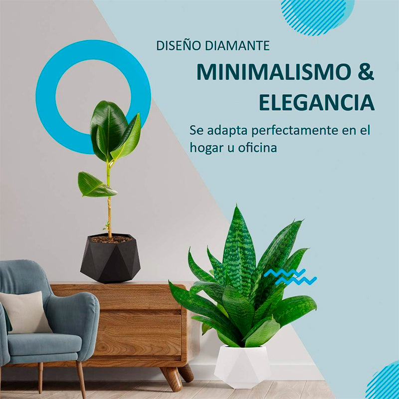 Macetero De Plastico Moderno Wakeshome Ancho 17cm Alto 30cm