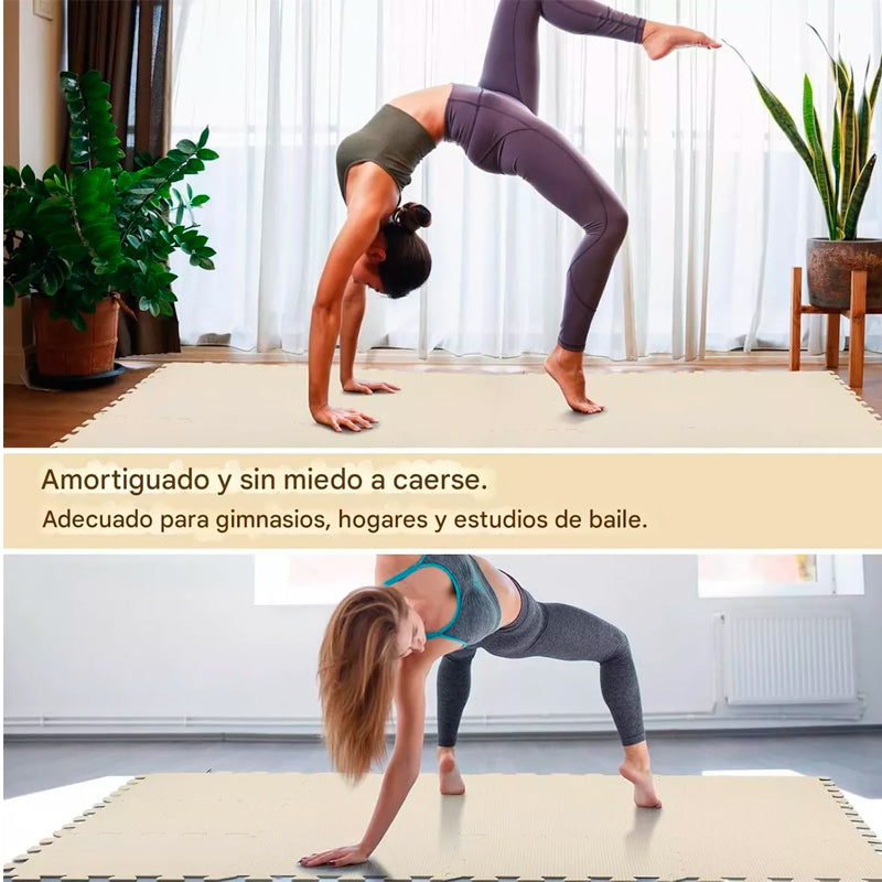Pack De 4 Alfombras Piso Puzzle Goma Eva Antigolpes 60x60cm