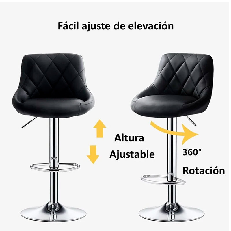 Taburete Casa Mayo A108 color negro de 81cm de alto x 2u