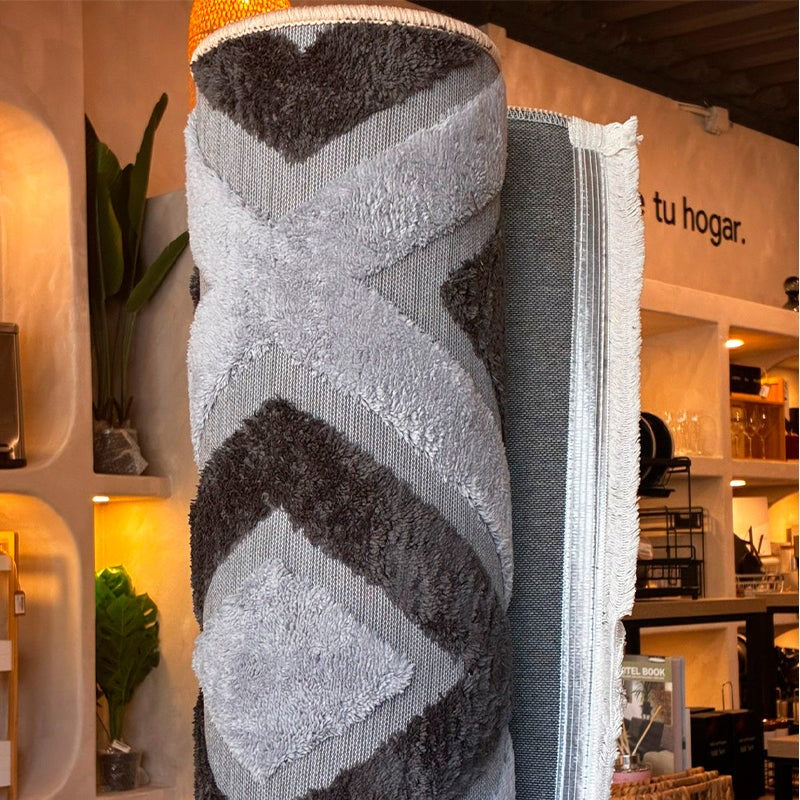 Alfombra Con Relieve Diseño 3D Antideslizante 180x200cm