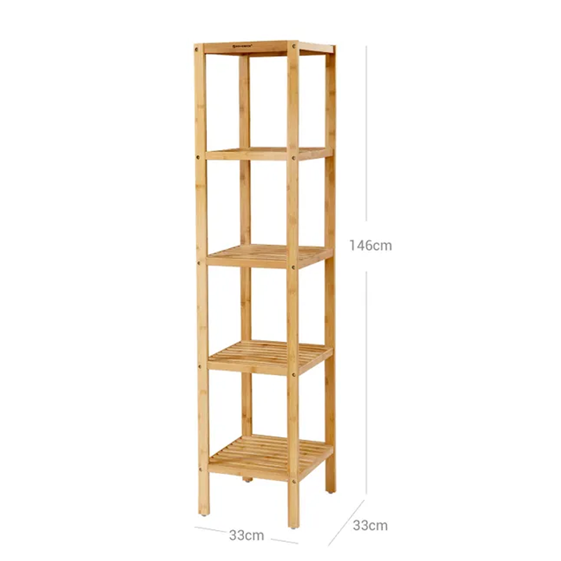 Estante Organizador De Bambu Mueble Para Hogar Cocina Baño Alto 3 - 4 - 5 Niveles