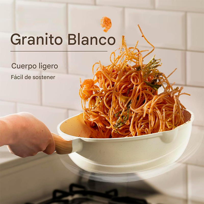 Bateria Cocina 9pzs Antiadherente Granito Profesional Ollas