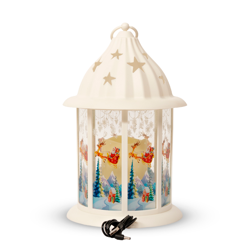 Candelabro Led De Navidad Sin Llama Lampara Decorativa Pilas / Usb