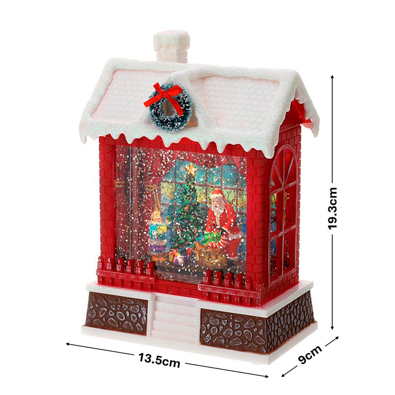 Luces De Navidad Casita Adorno De Pascua Arbol Navideño Rojo