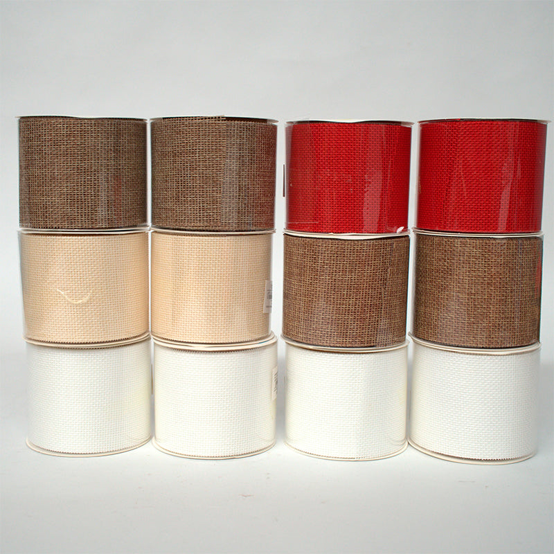Pack 12 Mallas Navidad Cinta Decorativa Dearbol 6,3cm*2,7mts Multicolor Geometrico