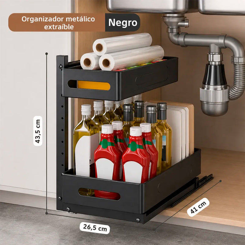 Rack Organizador Debajo Del Fregadero Para Baño O Cocina
