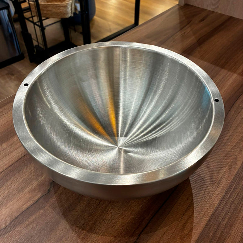 Tazon Bowl Acero Inoxidable Cuenco con Orificios de Inyeccion de Agua Fria Caliente