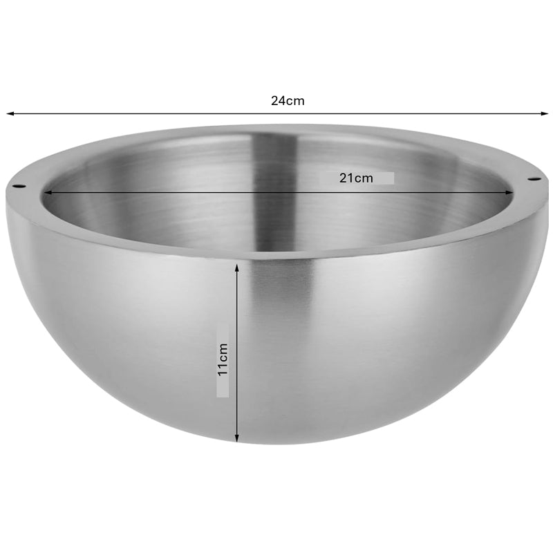 Tazon Bowl Acero Inoxidable Cuenco con Orificios de Inyeccion de Agua Fria Caliente